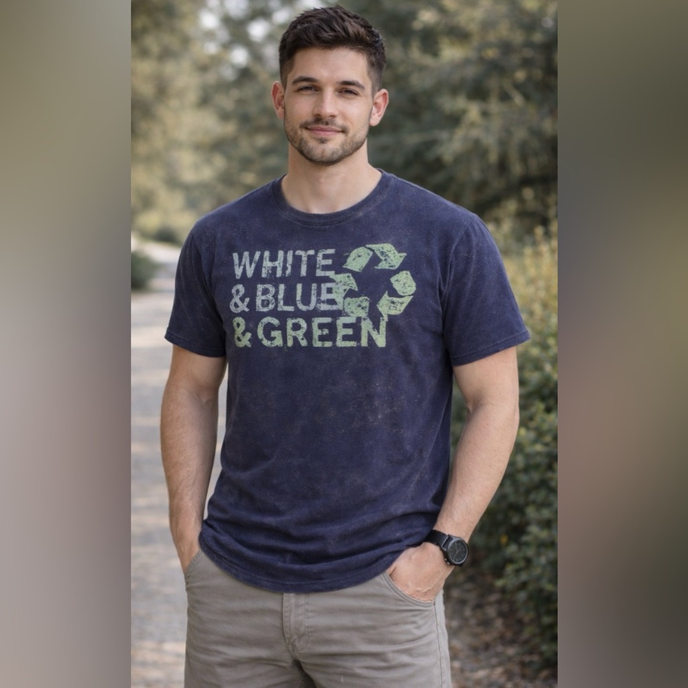 💜American Living distressed, painted - recycled super soft T-shirt